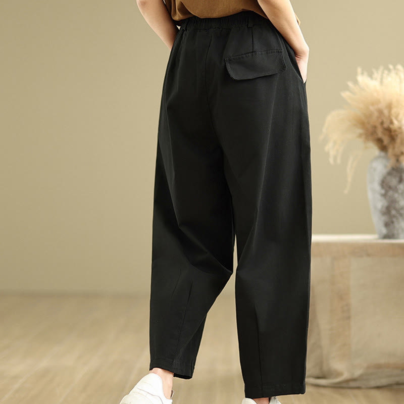 Pantalones harén de poliéster con cintura elástica para mujer, informales, con bolsillos y estampados de Buddha Stones - image 12
