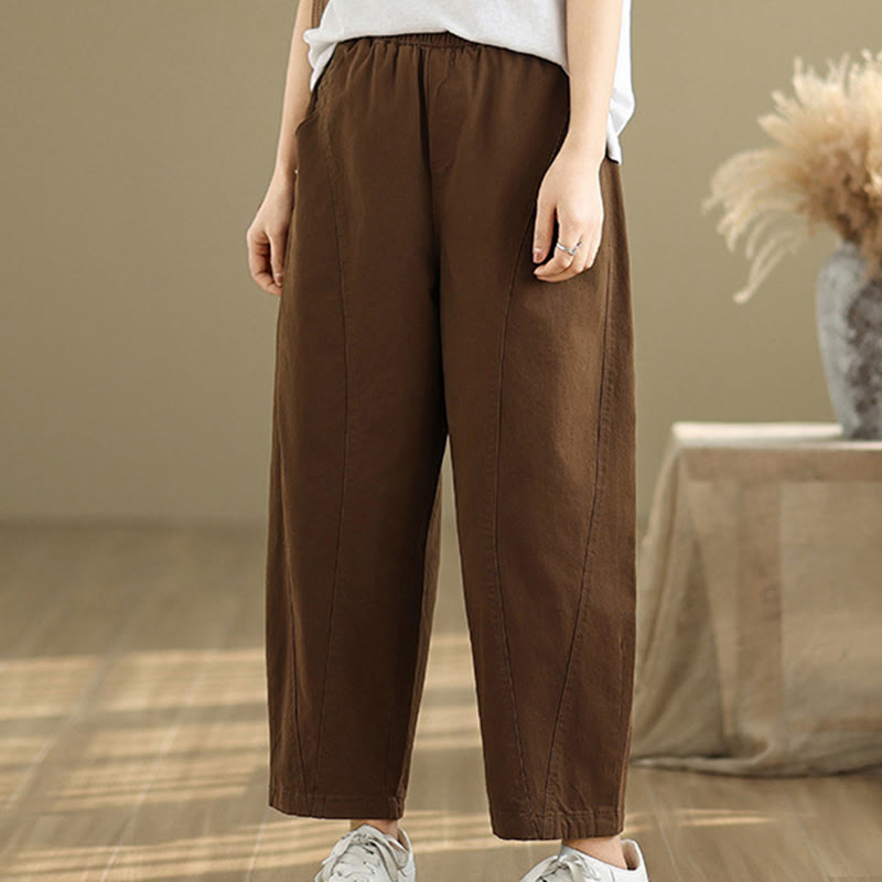 Pantalones harén de poliéster con cintura elástica para mujer, informales, con bolsillos y estampados de Buddha Stones - image 16