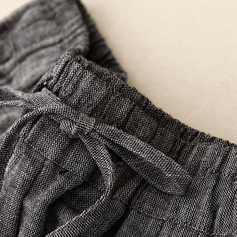 Pantalones anchos de poliéster con bolsillos para mujer, con textura informal de Buddha Stones - image 4