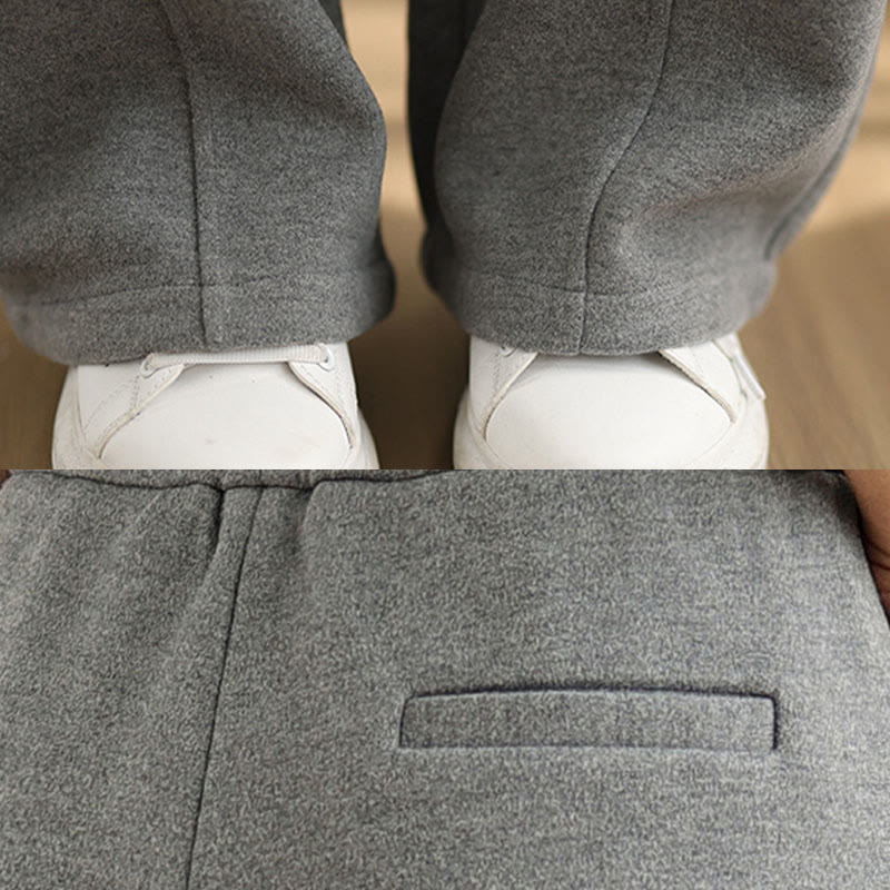 Pantalones rectos de poliéster con bolsillos para mujer, informales y gruesos, de Buddha Stones - image 13