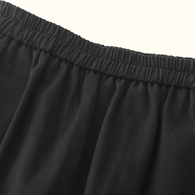 Pantalones casuales de algodón y poliéster con botones a presión y bolsillos para mujer de Buddha Stones - image 10