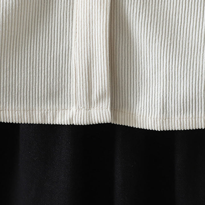 Camisa de manga larga para mujer de pana de algodón con botones lisos Buddha Stones Commute - image 16