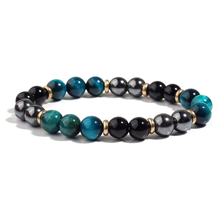 Pulsera de equilibrio con cuentas de ojo de tigre azul natural de Buddha Stones - image 6