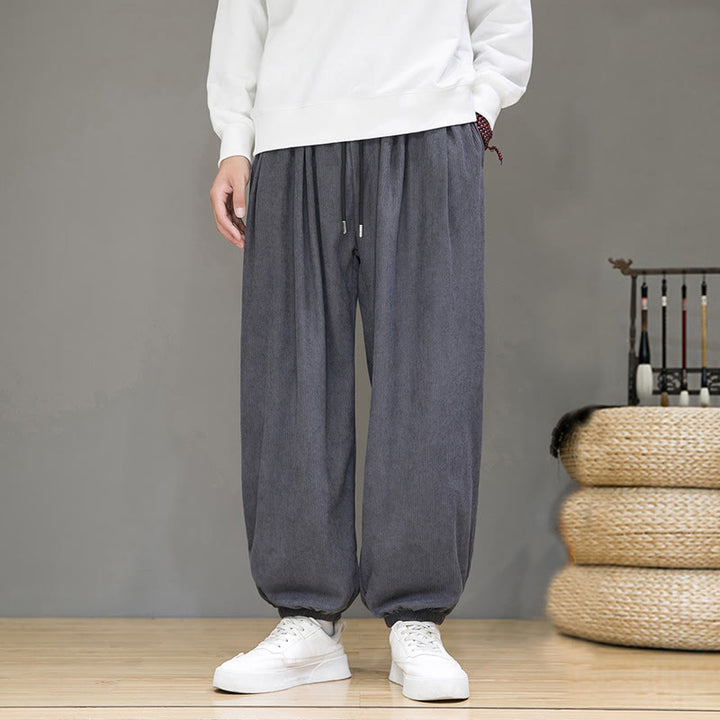 Pantalones tobilleros con forro polar y bolsillos Buddha Stones Commute Plain para hombre - image 1