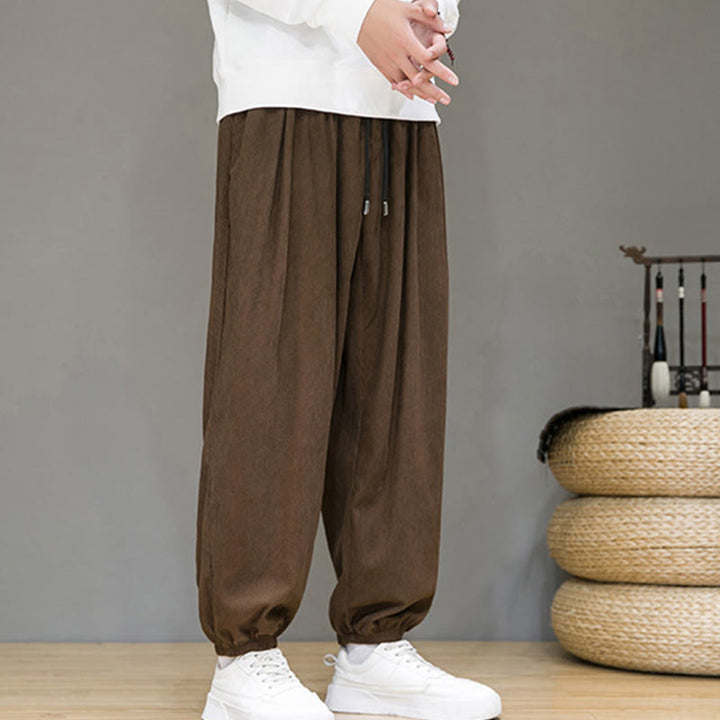 Pantalones tobilleros con forro polar y bolsillos Buddha Stones Commute Plain para hombre - image 20