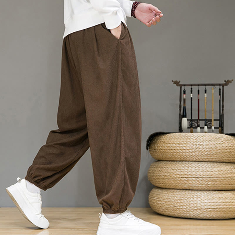 Pantalones tobilleros con forro polar y bolsillos Buddha Stones Commute Plain para hombre - image 19