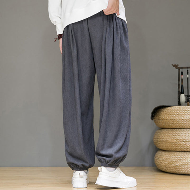 Pantalones tobilleros con forro polar y bolsillos Buddha Stones Commute Plain para hombre - image 5