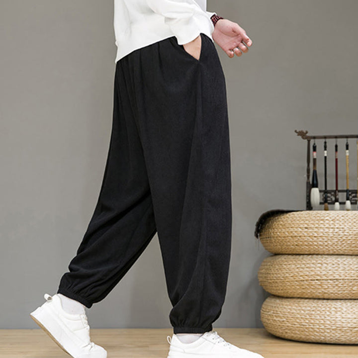 Pantalones tobilleros con forro polar y bolsillos Buddha Stones Commute Plain para hombre - image 12