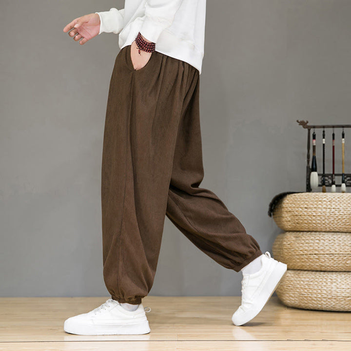 Pantalones tobilleros con forro polar y bolsillos Buddha Stones Commute Plain para hombre - image 18
