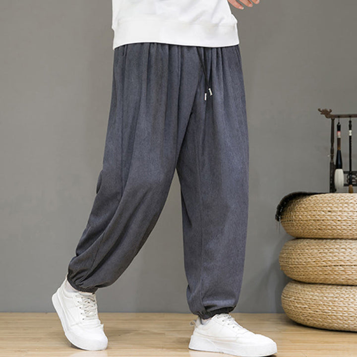 Pantalones tobilleros con forro polar y bolsillos Buddha Stones Commute Plain para hombre - image 4