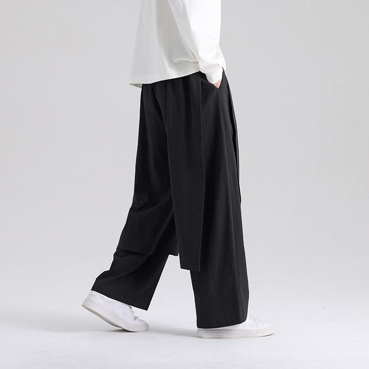Pantalones de algodón para hombre con diseño de patchwork y Buddha Stones y bolsillos - image 12