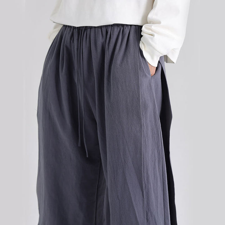 Pantalones de algodón para hombre con diseño de patchwork y Buddha Stones y bolsillos - image 8