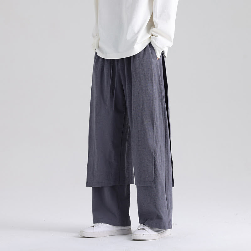 Pantalones de algodón para hombre con diseño de patchwork y Buddha Stones y bolsillos - image 5