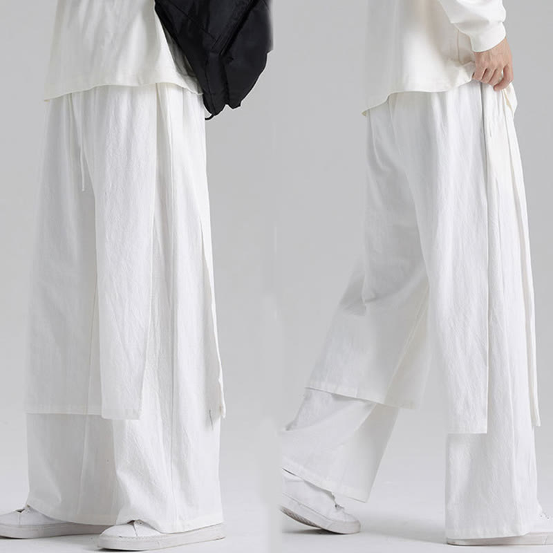 Pantalones de algodón para hombre con diseño de patchwork y Buddha Stones y bolsillos - image 23