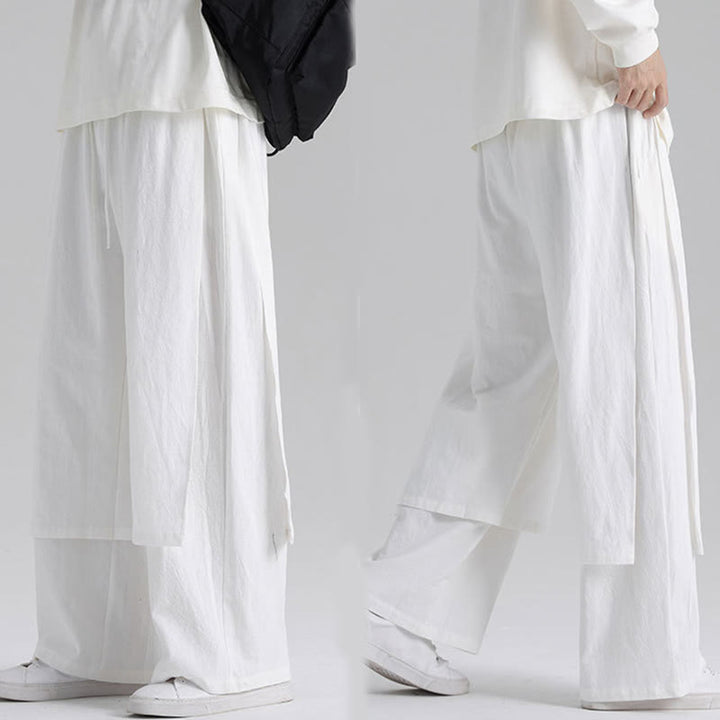 Pantalones de algodón para hombre con diseño de patchwork y Buddha Stones y bolsillos - image 23