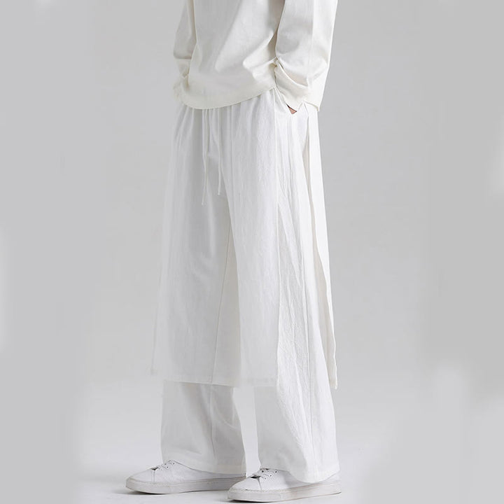Pantalones de algodón para hombre con diseño de patchwork y Buddha Stones y bolsillos - image 21