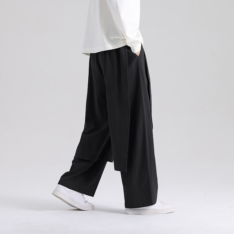 Pantalones de algodón para hombre con diseño de patchwork y Buddha Stones y bolsillos - image 12
