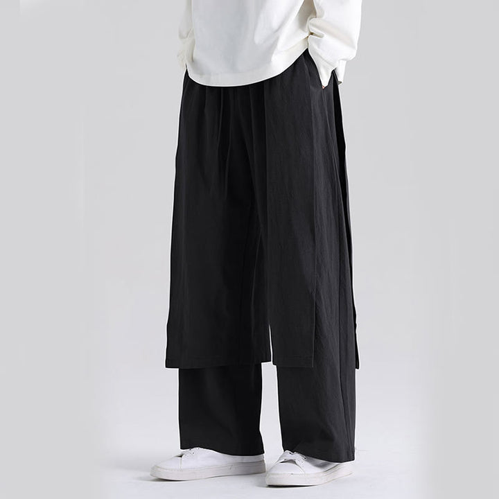 Pantalones de algodón para hombre con diseño de patchwork y Buddha Stones y bolsillos - image 13