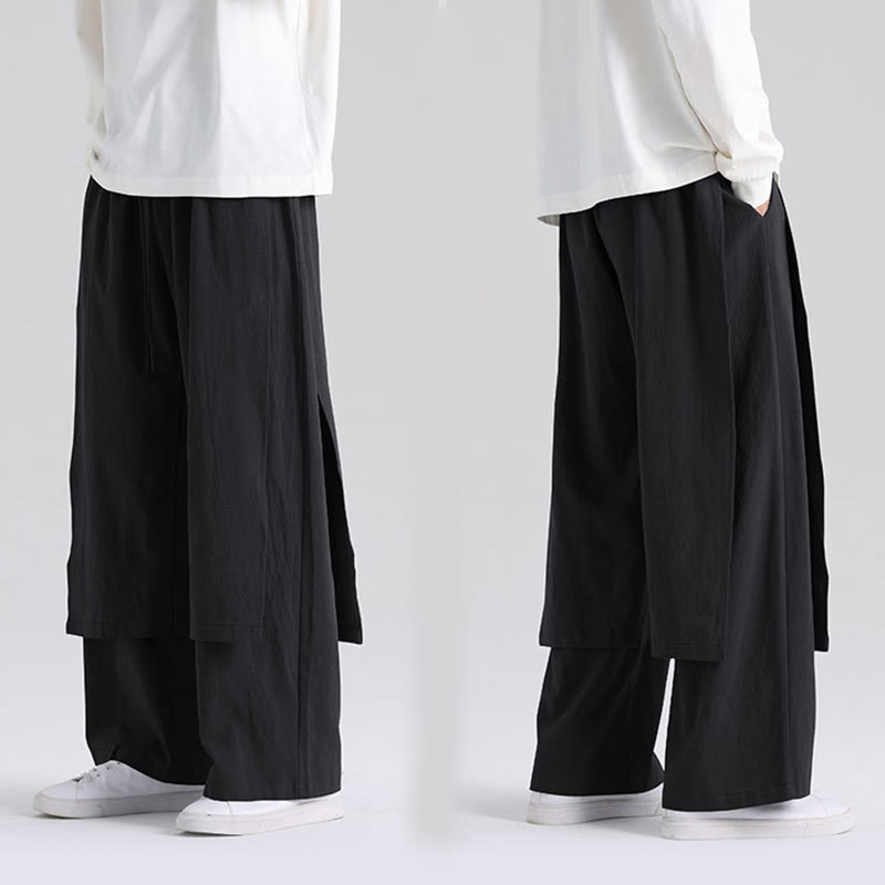 Pantalones de algodón para hombre con diseño de patchwork y Buddha Stones y bolsillos - image 17