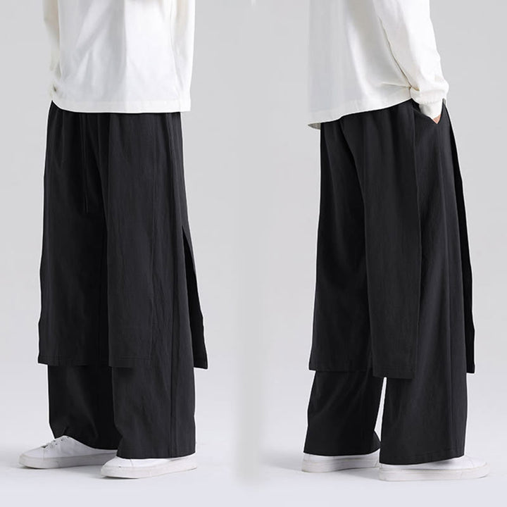 Pantalones de algodón para hombre con diseño de patchwork y Buddha Stones y bolsillos - image 17