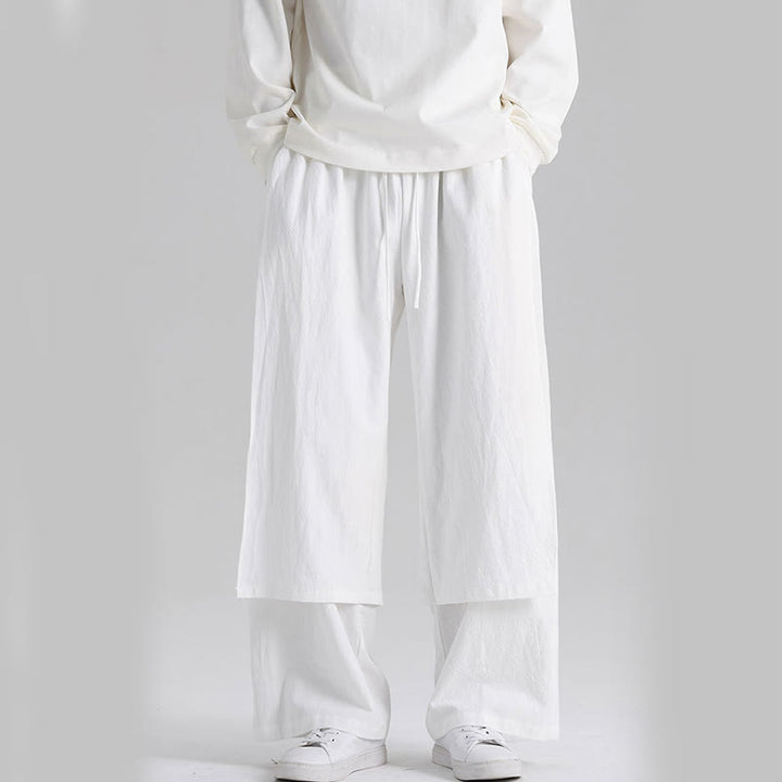Pantalones de algodón para hombre con diseño de patchwork y Buddha Stones y bolsillos - image 20