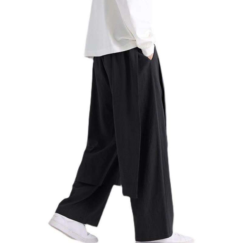 Pantalones de algodón para hombre con diseño de patchwork y Buddha Stones y bolsillos - image 18