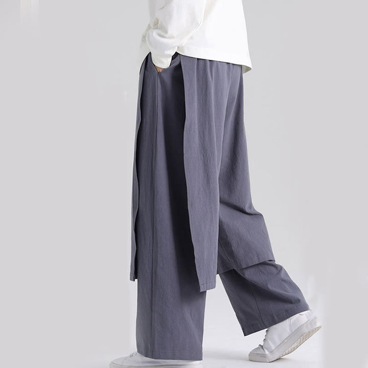 Pantalones de algodón para hombre con diseño de patchwork y Buddha Stones y bolsillos - image 2