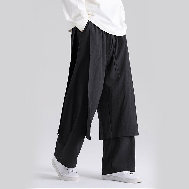 Pantalones de algodón para hombre con diseño de patchwork y Buddha Stones y bolsillos - image 15