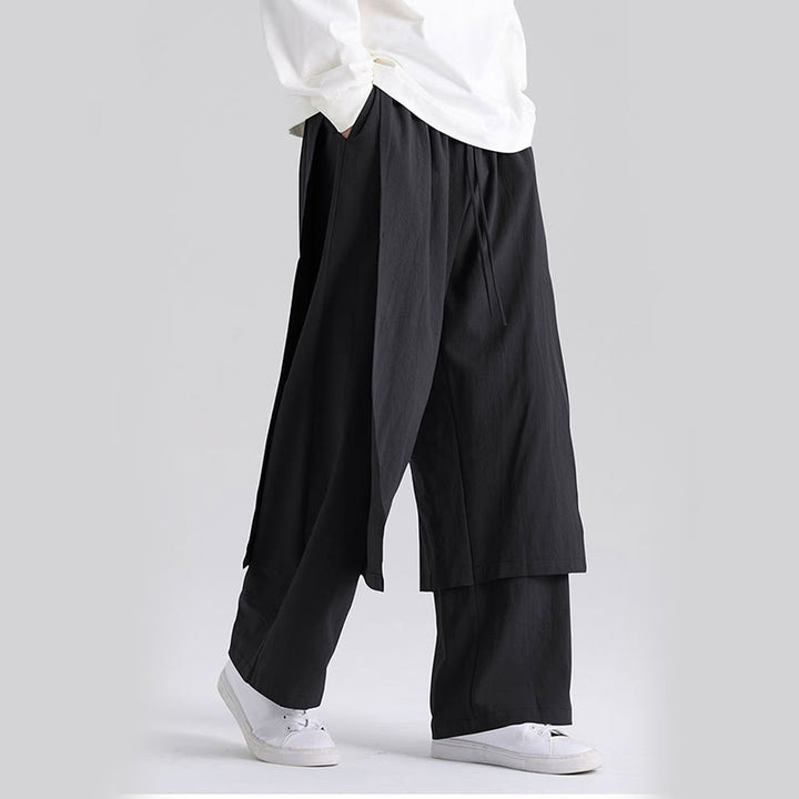 Pantalones de algodón para hombre con diseño de patchwork y Buddha Stones y bolsillos - image 15