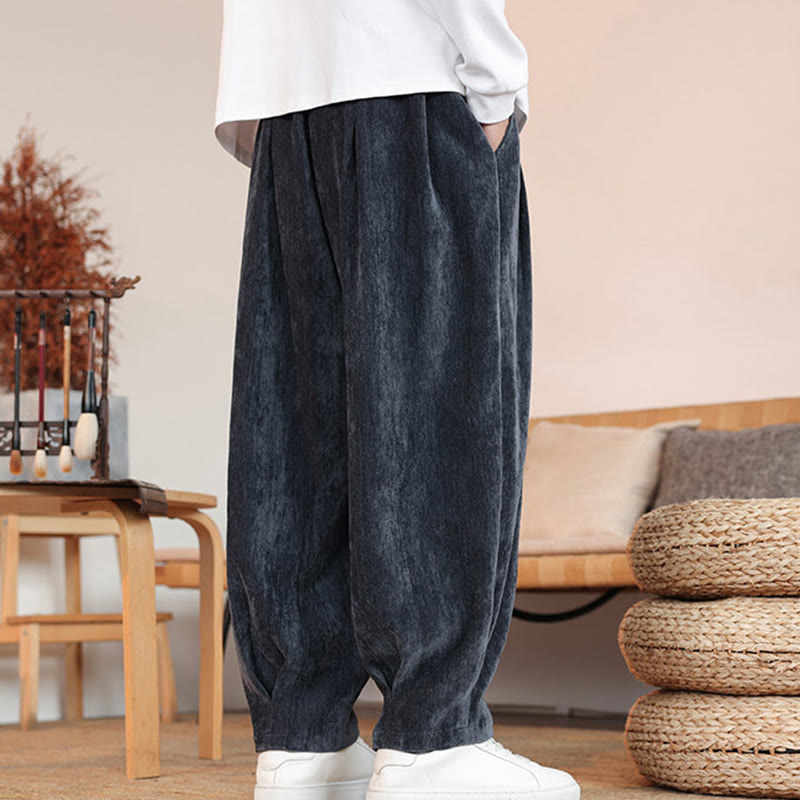 Pantalones casuales de algodón con diseño simple y bolsillos para hombre , de Buddha Stones - image 22