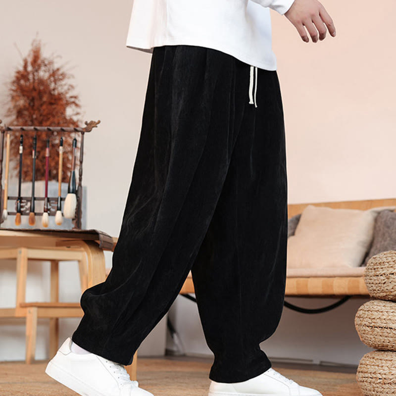 Pantalones casuales de algodón con diseño simple y bolsillos para hombre , de Buddha Stones - image 11