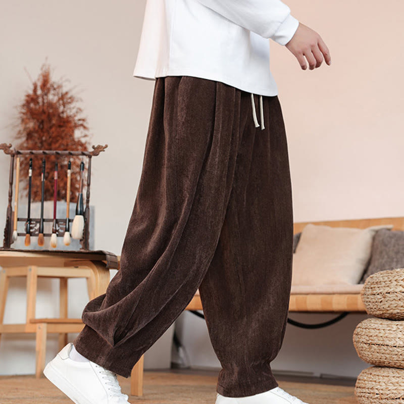Pantalones casuales de algodón con diseño simple y bolsillos para hombre , de Buddha Stones - image 8