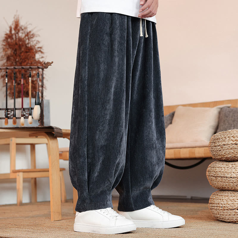Pantalones casuales de algodón con diseño simple y bolsillos para hombre , de Buddha Stones - Gris oscuro - US/UK/AU46, EU56 (5XL) - image 17