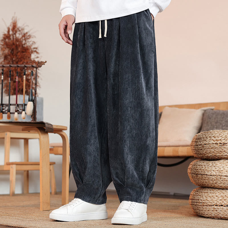 Pantalones casuales de algodón con diseño simple y bolsillos para hombre , de Buddha Stones - image 20