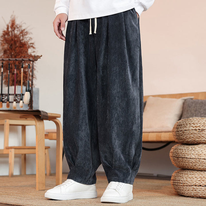 Pantalones casuales de algodón con diseño simple y bolsillos para hombre , de Buddha Stones - image 20