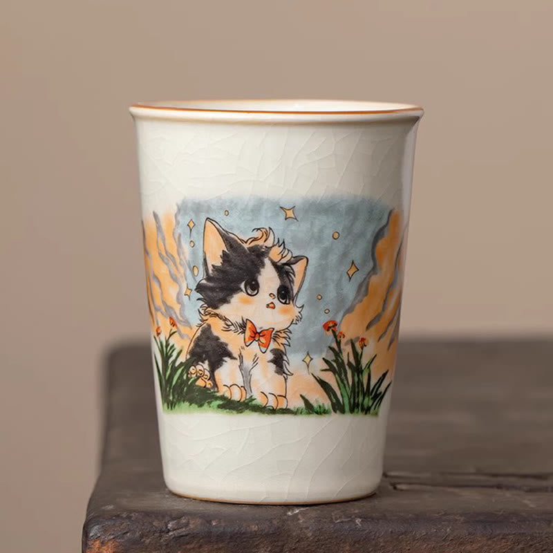 Taza de té de kung fu con forma de gato y Buddha Stones - Gato 7,5 cm x 10,2 cm x 265 ml - image 8