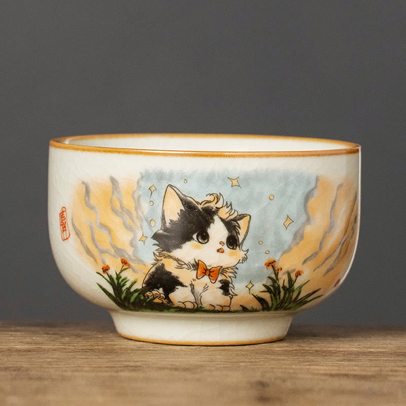 Taza de té de kung fu con forma de gato y Buddha Stones - Gato 7,8 cm x 5 cm x 120 ml - image 12