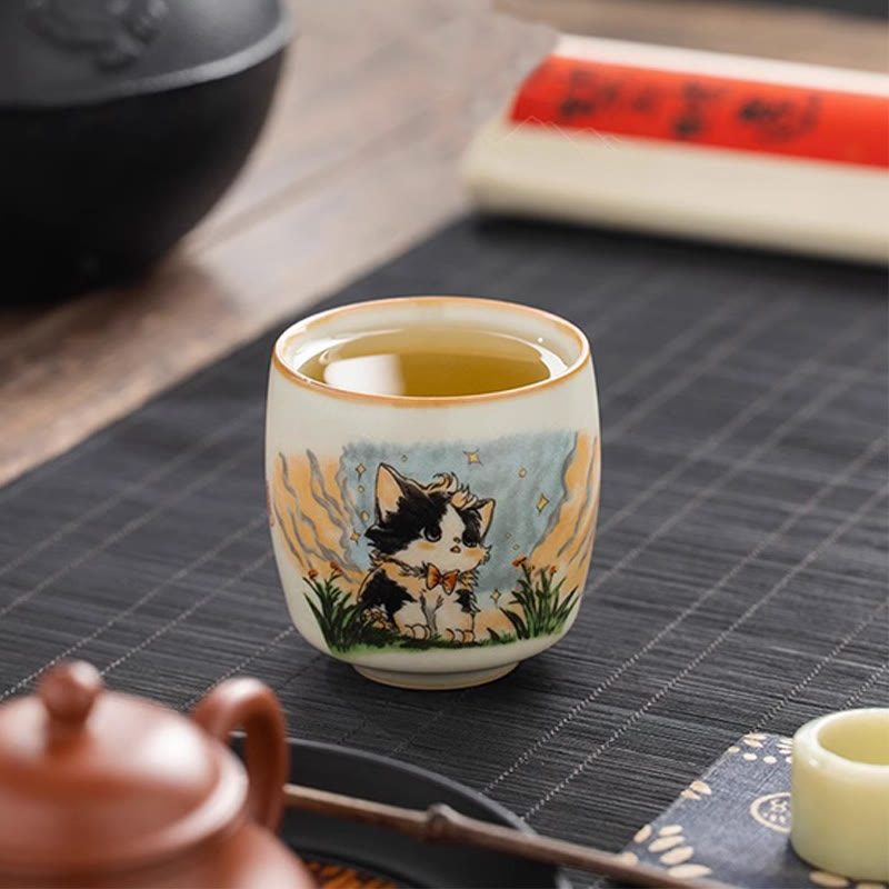 Taza de té de kung fu con forma de gato y Buddha Stones - image 11