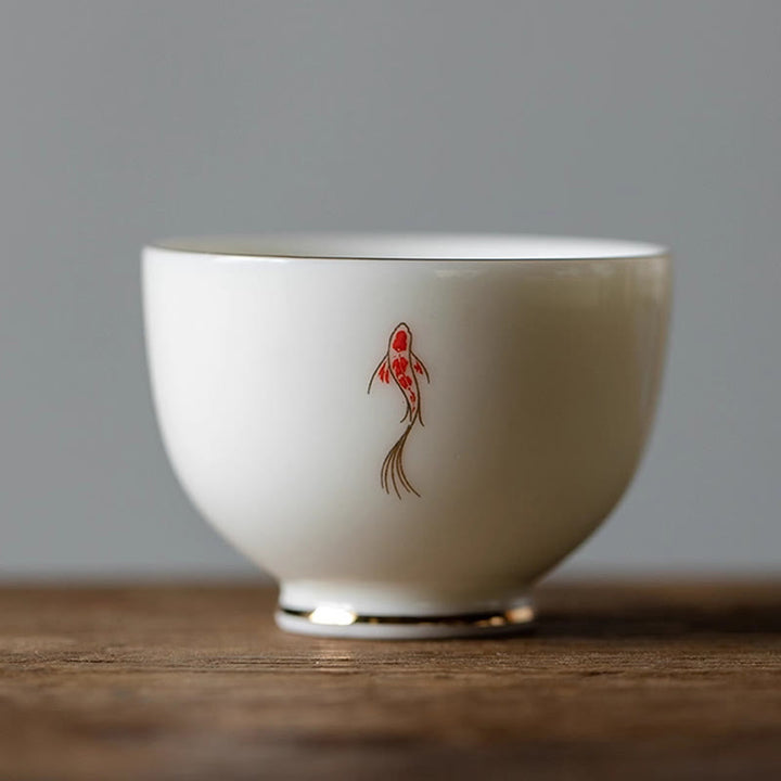 Taza de té de kung fu con pez koi y piedras de Buddha Stones - image 1