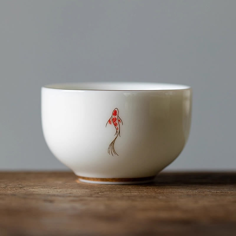 Taza de té de kung fu con pez koi y piedras de Buddha Stones - Pez koi 6,1 cm x 3,9 cm x 60 ml - image 12