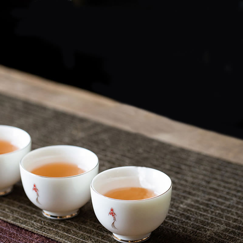 Taza de té de kung fu con pez koi y piedras de Buddha Stones - image 7