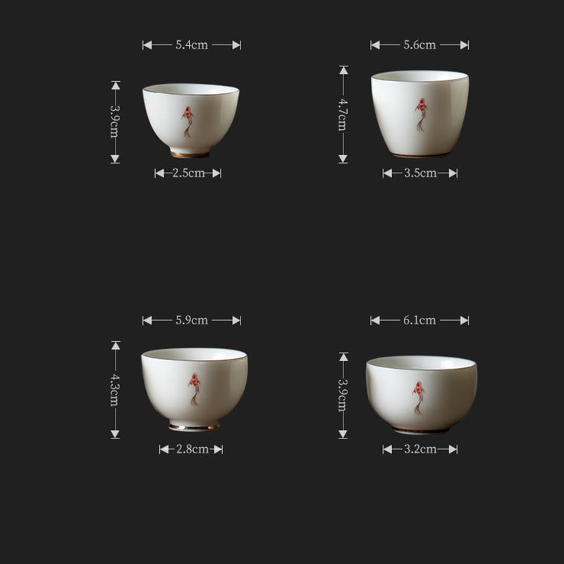Taza de té de kung fu con pez koi y piedras de Buddha Stones - image 15