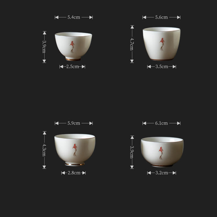 Taza de té de kung fu con pez koi y piedras de Buddha Stones - image 15