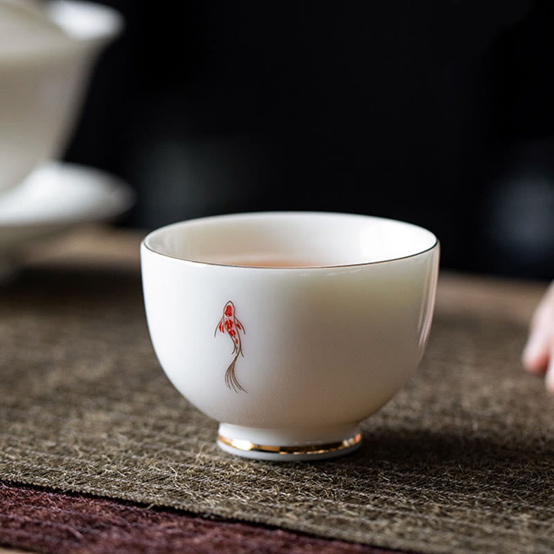 Taza de té de kung fu con pez koi y piedras de Buddha Stones - image 4