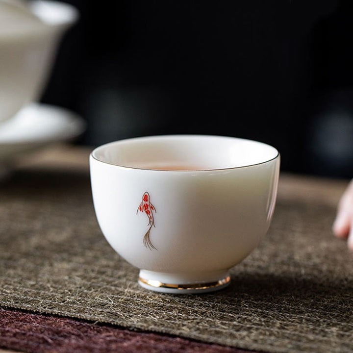 Taza de té de kung fu con pez koi y piedras de Buddha Stones - image 4