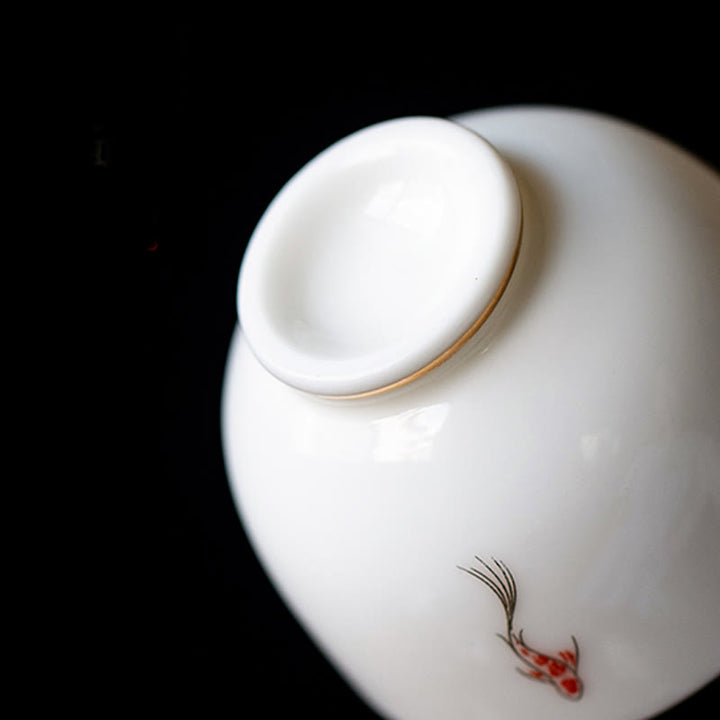 Taza de té de kung fu con pez koi y piedras de Buddha Stones - image 9