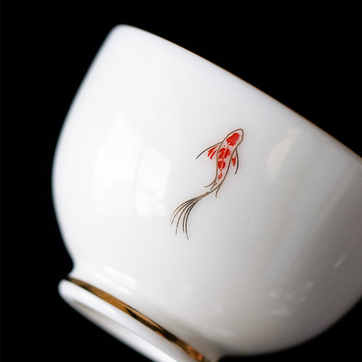 Taza de té de kung fu con pez koi y piedras de Buddha Stones - image 10