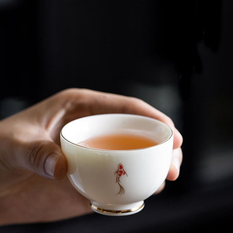 Taza de té de kung fu con pez koi y piedras de Buddha Stones - image 6