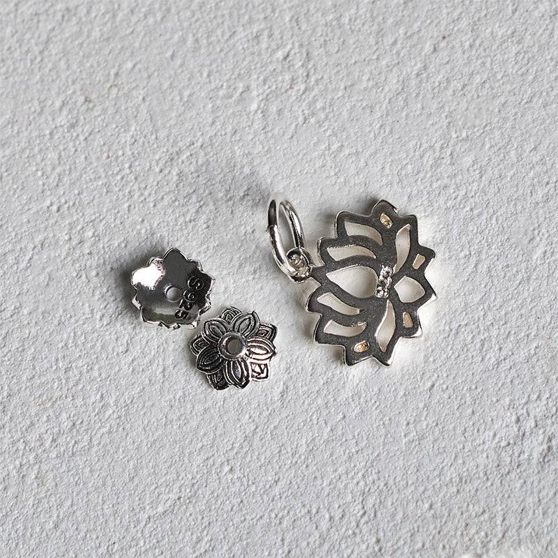 Pulsera de la suerte con Buddha Stones en plata de ley 925 y jade cian natural de loto - image 5