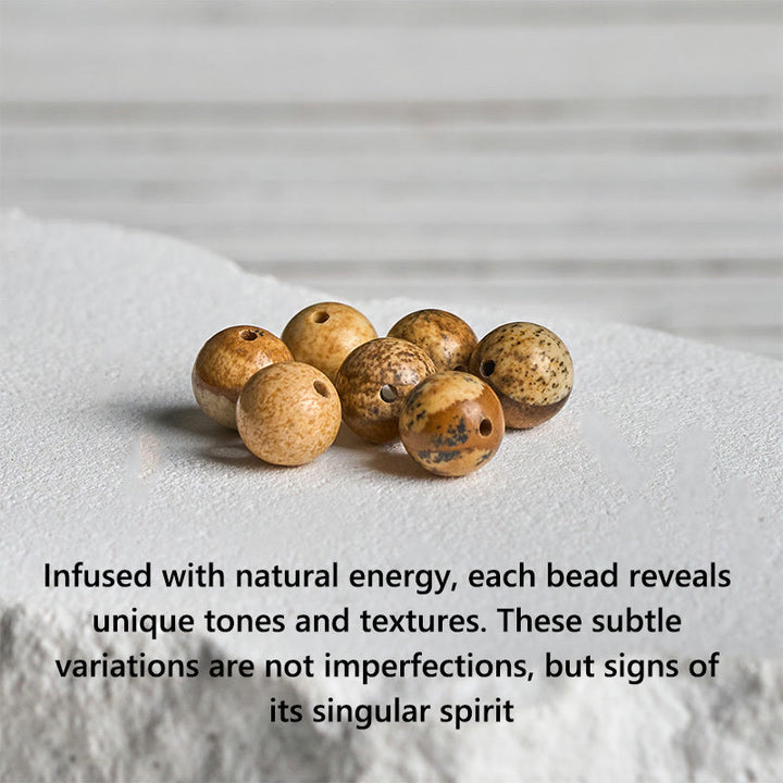 Pulsera de la fortuna con jaspe y ónix negro esmerilado natural de Buddha Stones - image 7